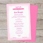 Pink Eagle Court of Honor Ceremony Program Flyer<br><div class="desc">A glossy ceremony program is a finishing touch for your Eagle Scout Court of Honor ceremony. Pink and magenta text and banner can be changed to other colors.</div>