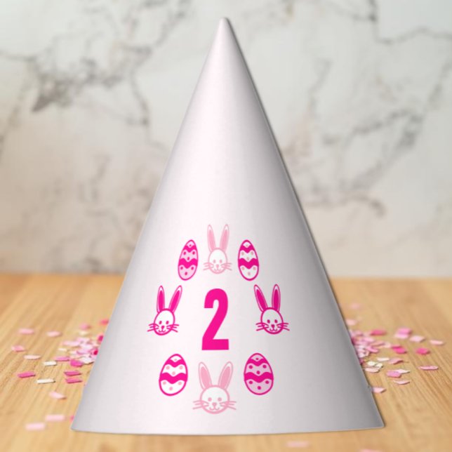 Pink Easter 2nd Birthday Party Hat (Creator Uploaded)