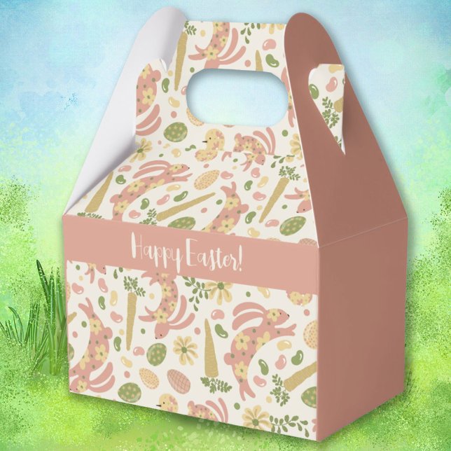 Pink Easter Bunnies Favor Boxes (Creator Uploaded)