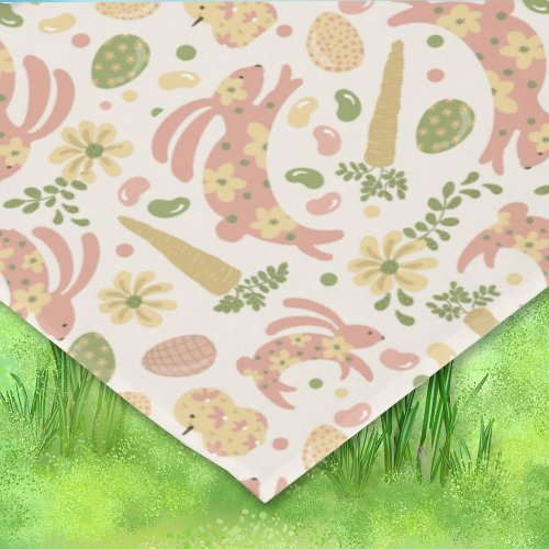 Pink Easter Bunnies Tablecloth
