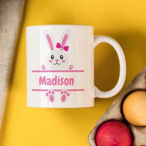 Pink Easter Bunny Coffee Mug