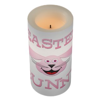 Pink Easter Bunny LED Candle