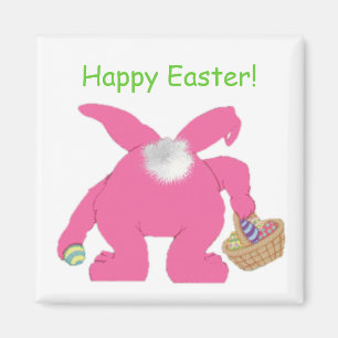 Pink Easter Bunny - Magnet