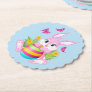 Pink Easter Bunny Paper Coaster