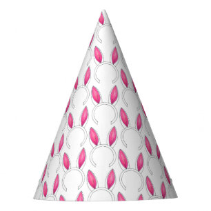 Pink Easter Bunny Rabbit Ears Baby Shower Animal Party Hat