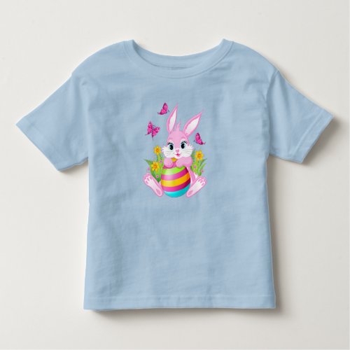 Pink Easter Bunny Toddler T_Shirt