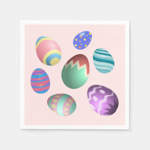 Pink Easter Egg Easter Party Egg Hunt Pastel Cute Napkins