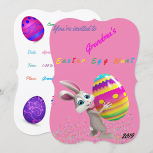 Pink Easter Egg Hunt w/ Sprinkles Invitation