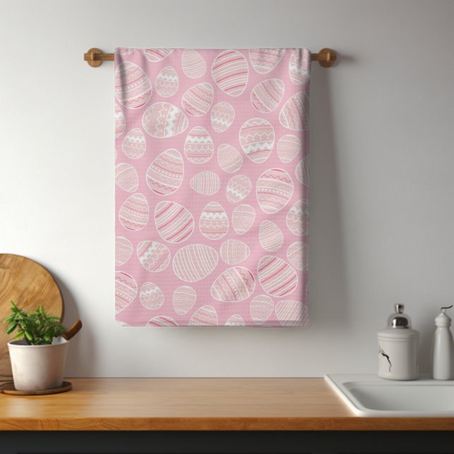 Pink Easter Eggs Pattern | Holidays Kitchen Towel (Creator Uploaded)