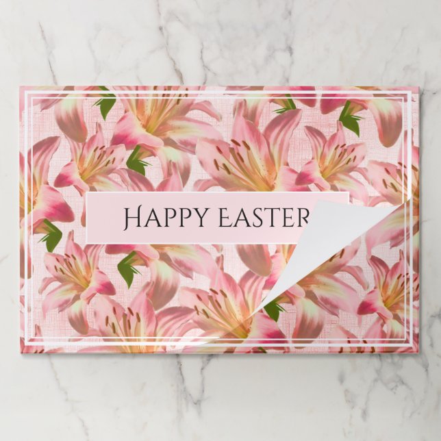 Pink Easter Lily Random Pattern Floral Photohraphy Paper Pad (Folded)