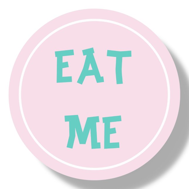 Pink Eat Me | Classic Round Sticker (Creator Uploaded)