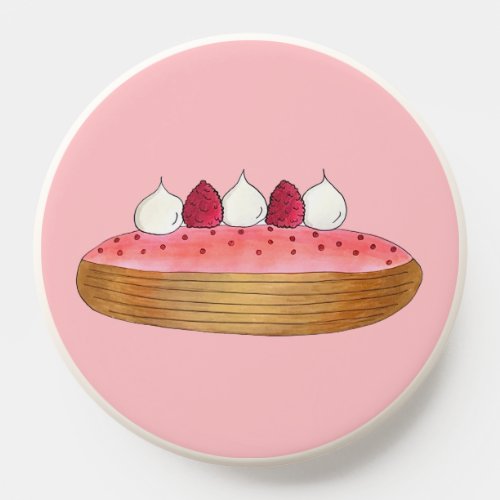 Pink Eclair French Choux Pastry Baking Patisserie PopSocket