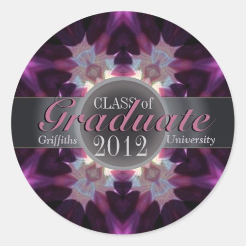 Pink Eclipse Star Award Graduation Gift Sticker