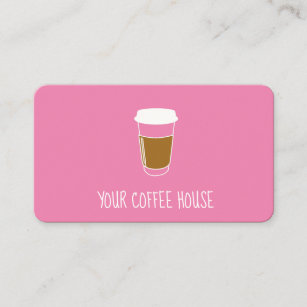 Pink Editable Coffee Stamp loyalty card