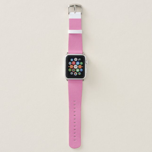 Pink #EF8484, Cadillac Pink Apple Watch Band (Front)