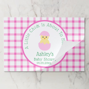 Pink Egg Little Chick Hatch Girl Baby Shower Mats