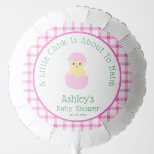 Pink Egg Little Chick To Hatch Girl Baby Shower  Balloon