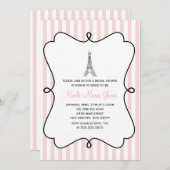 Pink Eiffel Tower Bridal Shower Invitation (Front/Back)