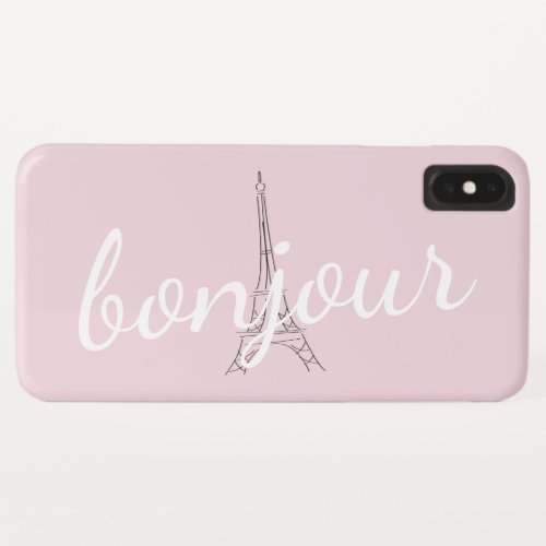 Pink Eiffel Tower Custom iPhone XS Max Case