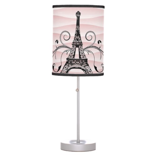 Pink Eiffel Tower Flourish Lamp
