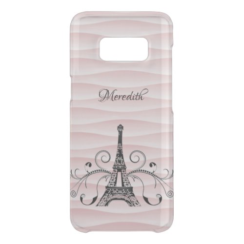 Pink Eiffel Tower Flourish Samsung Galaxy Case