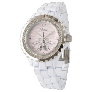 Pink Eiffel Tower Flourish Watch