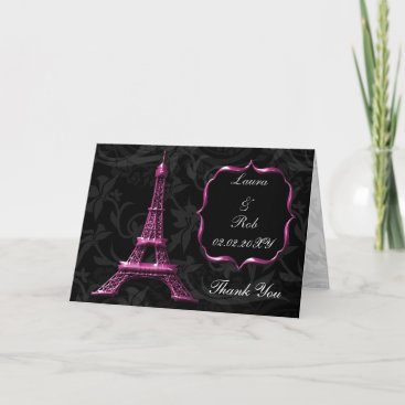pink Eiffel tower French Thank You