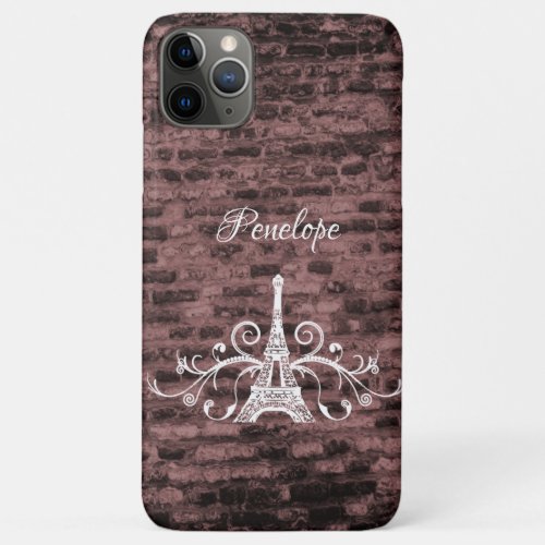 Pink Eiffel Tower Grunge Case_Mate iPhone Case