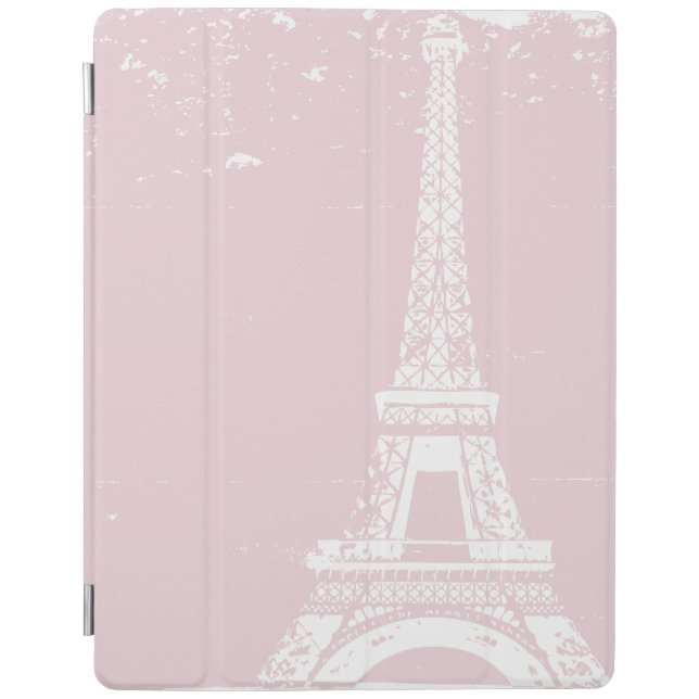 Pink Eiffel Tower iPad Case (Front)