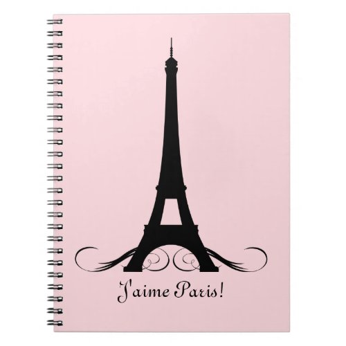 Pink Eiffel Tower Jaime Paris Notebook