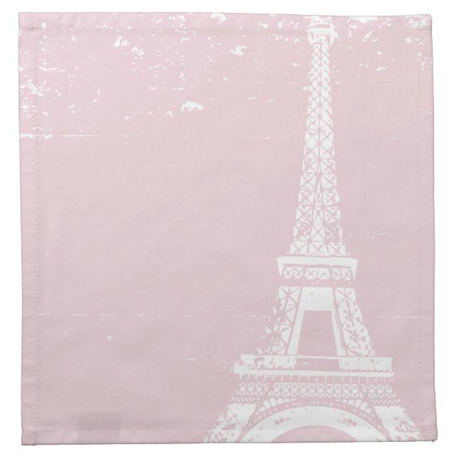 Pink Eiffel Tower Napkins (Front)