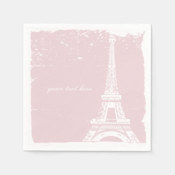 Pink Eiffel Tower Paper Napkin Set by EnduringMoments at Zazzle