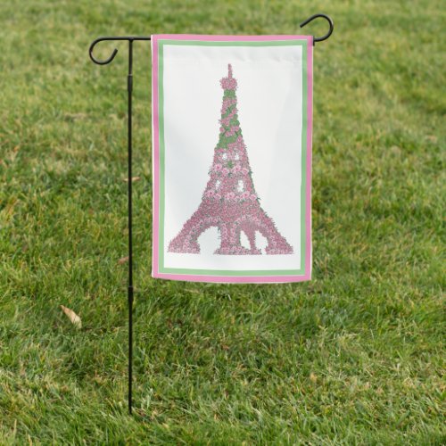 Pink Eiffel Tower Roses Rose Topiary Garden Flag
