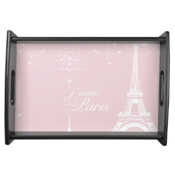 Pink Eiffel Tower Tray by EnduringMoments at Zazzle