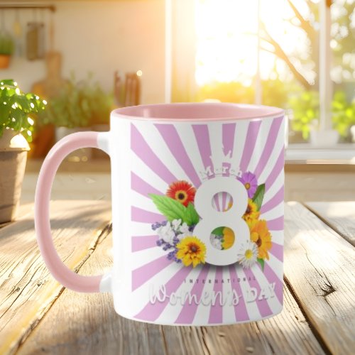 Pink Eight March Womens Day Mug