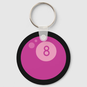Pink Eightball Keychain