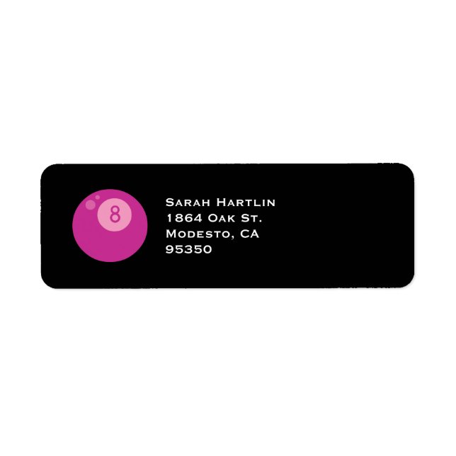 Pink Eightball Label (Front)