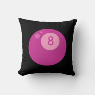 Pink Eightball Throw Pillow