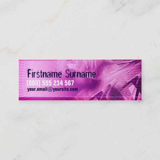 Customizable Pink Electro Scifi Profile Business Card