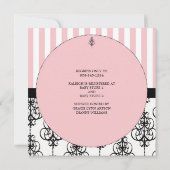 Pink Elegance Baby Shower Invitation (Back)