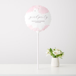 pink Elegance Graduation Party Invitation Balloon
