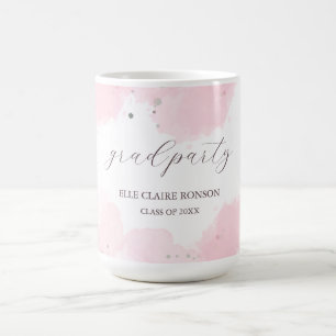 pink Elegance Graduation Party Invitation Coffee Mug
