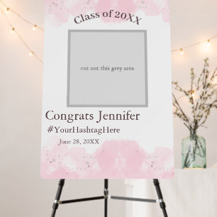 pink Elegance Graduation Party Invitation Foam Board
