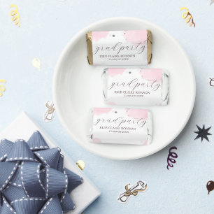 pink Elegance Graduation Party Invitation Hershey's Miniatures