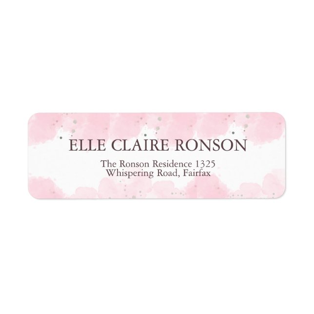 pink Elegance Graduation Party Invitation Label (Front)