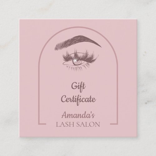 Pink Elegant Arc Beauty Salon Gift Certificate