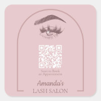 Pink Elegant Arc Beauty Salon QR Code