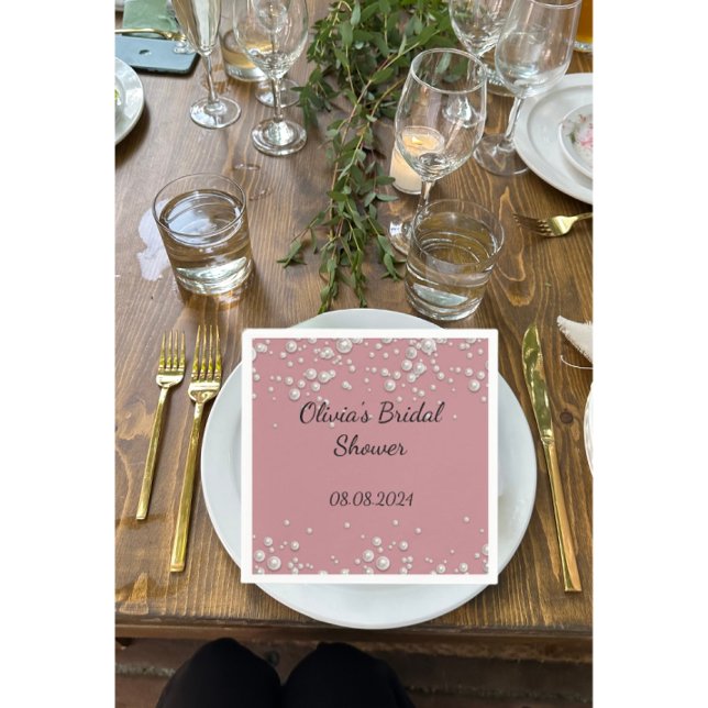 Pink elegant bridal shower, wedding  napkins (Creator Uploaded)