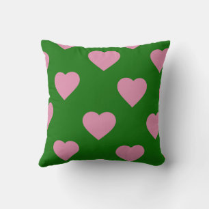 Pink Elegant Cute Cozy Modern Romantic Chic Heart Throw Pillow