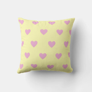 Pink Elegant Cute Cozy Modern Romantic Chic Heart Throw Pillow